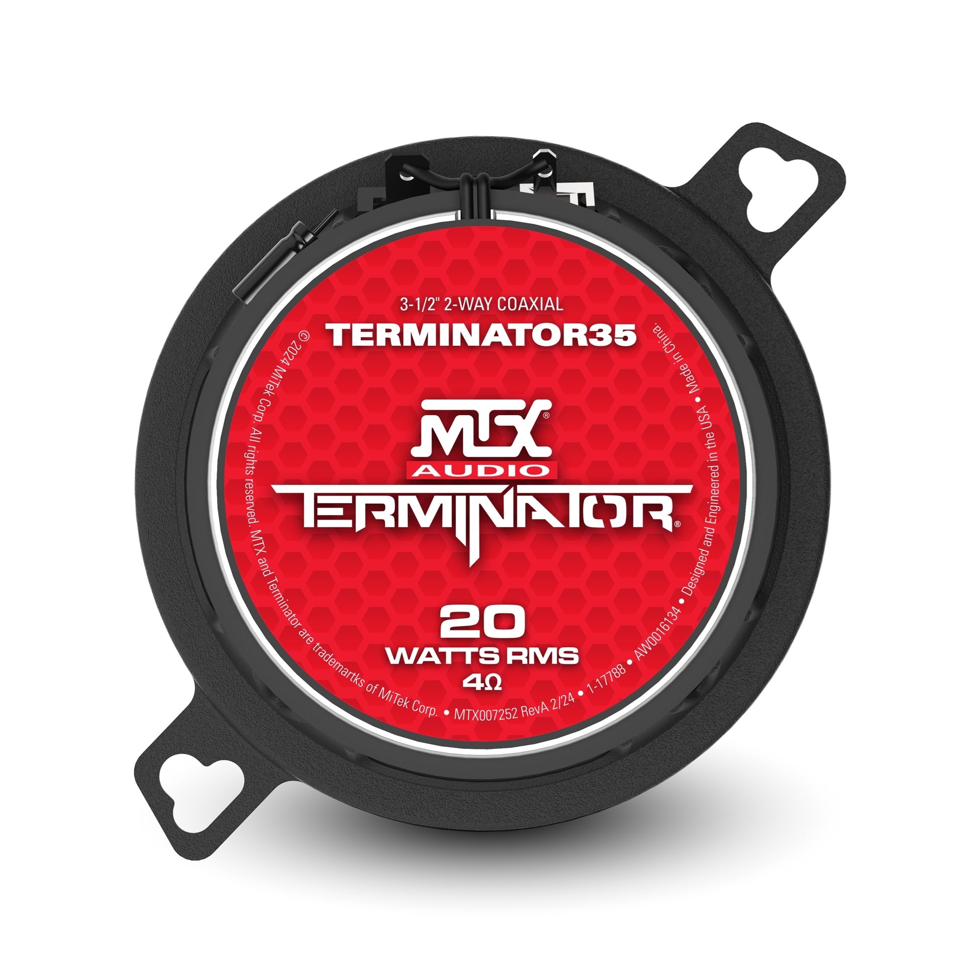 MTX TERMINATOR35 | 3.5" 2-Way 20-Watt RMS 4Ω Coaxial Speakers