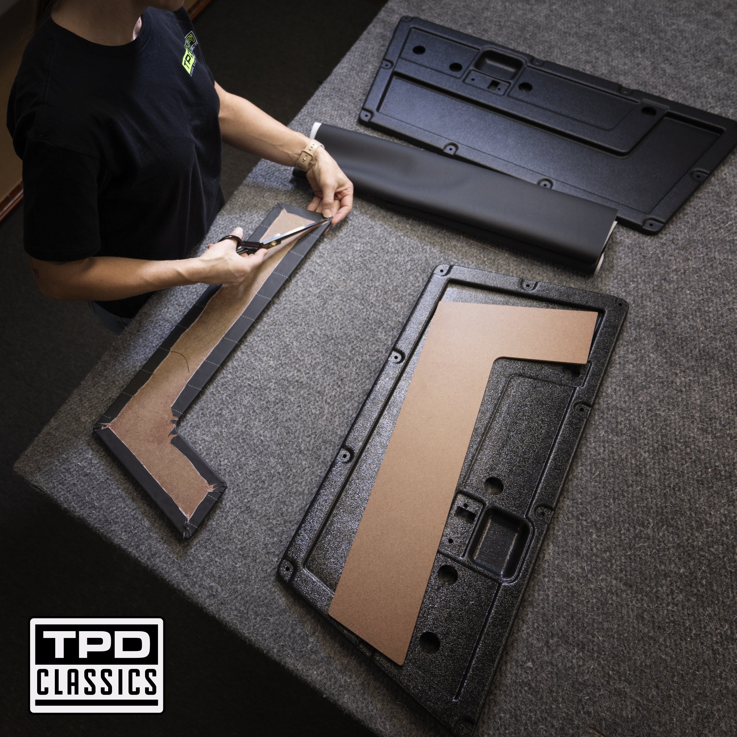 TPD Classics Customline Molded ABS Door Panel Set for 1968-1977 Ford Bronco