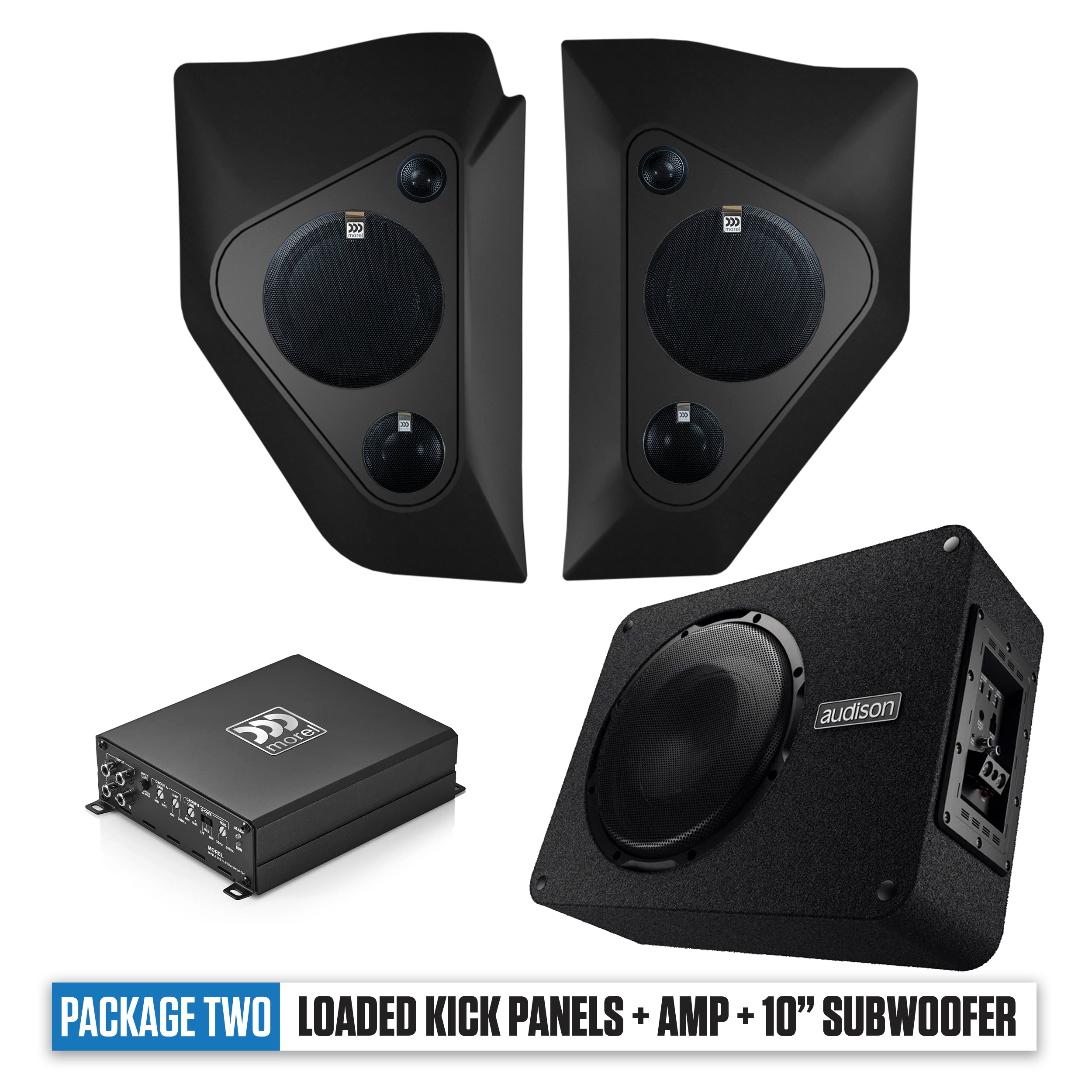 1947- 1955 Chevy/GMC Pickup Kick Panels, Amp & 10" Subwoofer PACKAGE 2