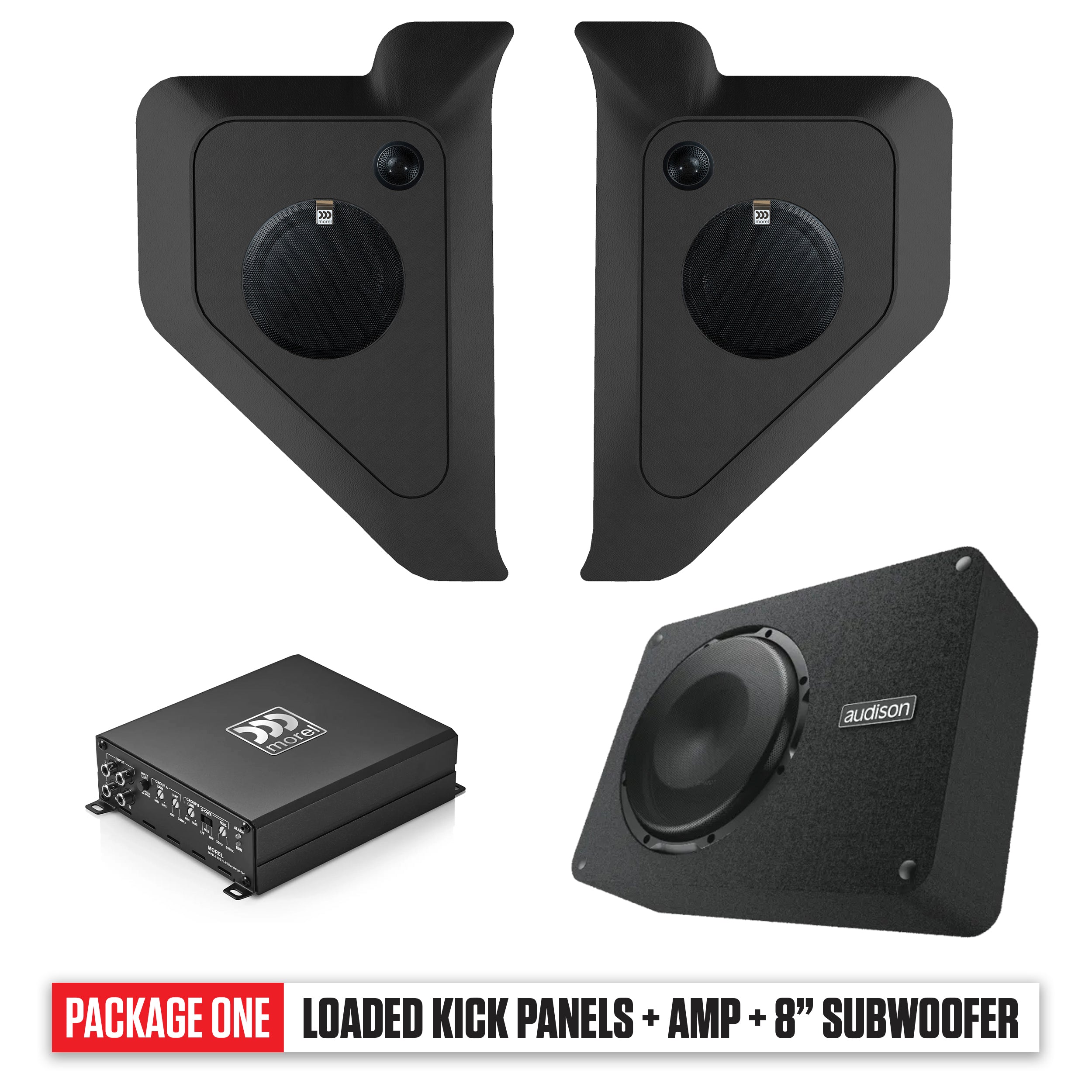 1960- 1963 Chevy/GMC C10 Kick Panels, Amp & 8" Subwoofer PACKAGE 1