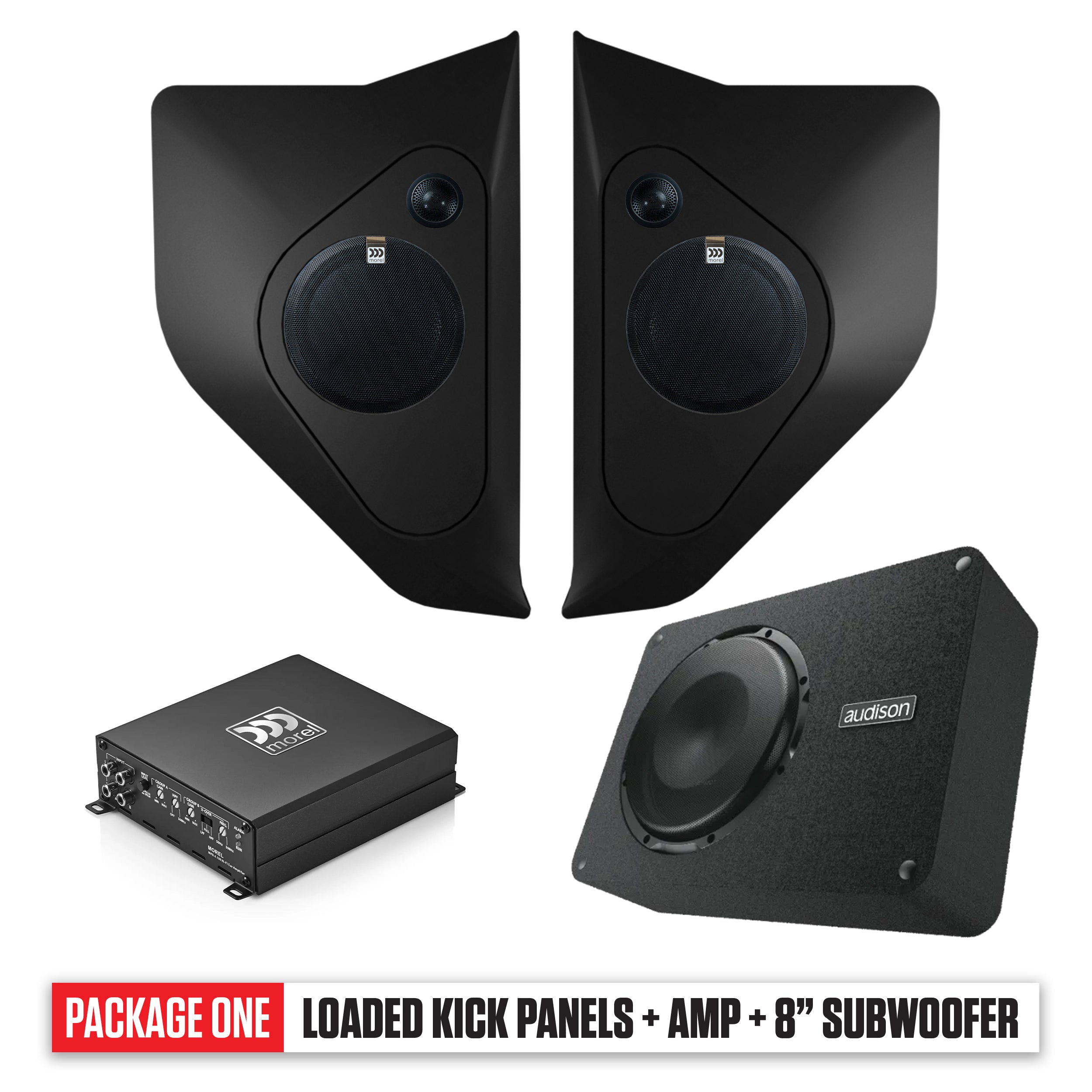 1964- 1966 Chevy/GMC C10 Kick Panels, Amp & 8" Subwoofer PACKAGE 1