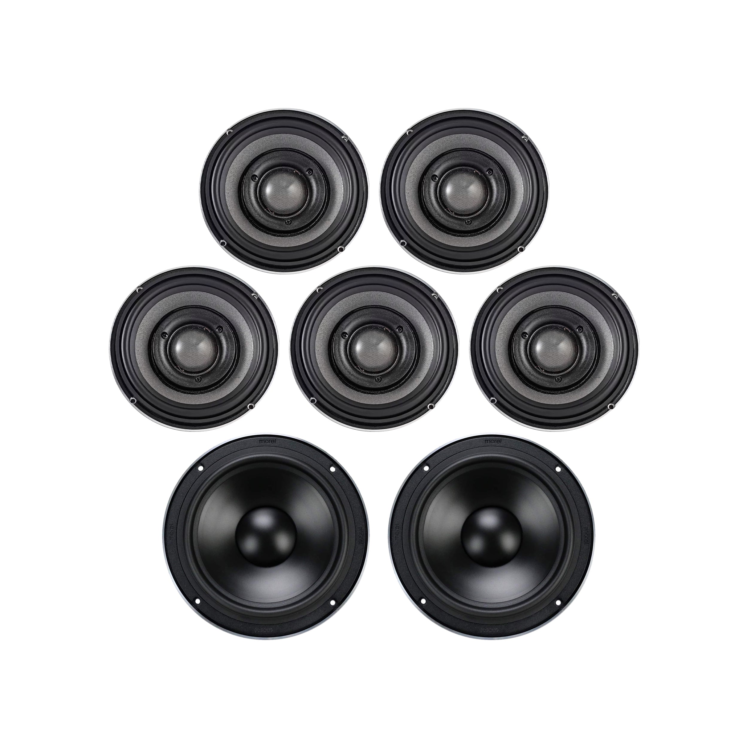 Morel IR-BRKIT-7 | 2021-2025 Ford Bronco (4 door B&O only) DirectFit 7 speaker kit with 5 Hybrid Integra 42 and 2 Hybrid MW6 speaker + wire connectors
