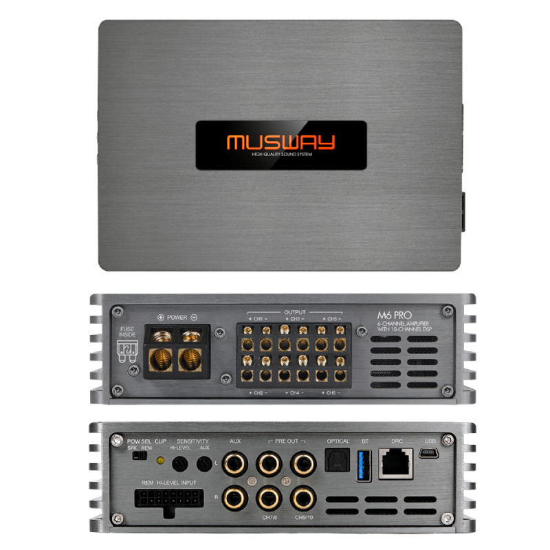 Musway M6PRO | 6-Channel Full Range Class D Amplifier with 10-Channel Digital Sound Processor