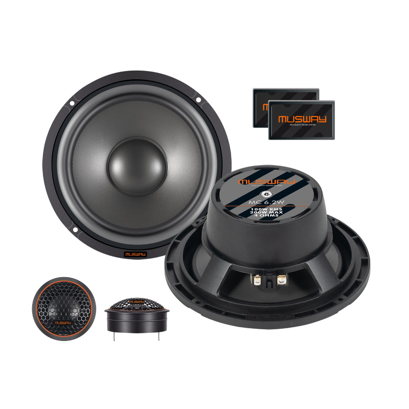 Musway MC6.2C | 6.5" MC Series 100W RMS 4 Ohms, 2-way Component System