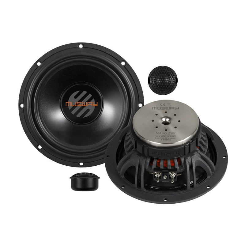 Musway MG6.2A | 6.5" MG Series 125W RMS 4 Ohms, Active 2-way Component Set