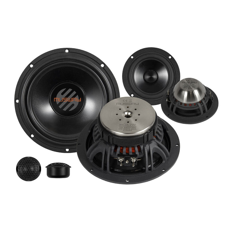 Musway MG6.3A | 6.5" MG Series 125W RMS 4 Ohms, Active 3-way Component System