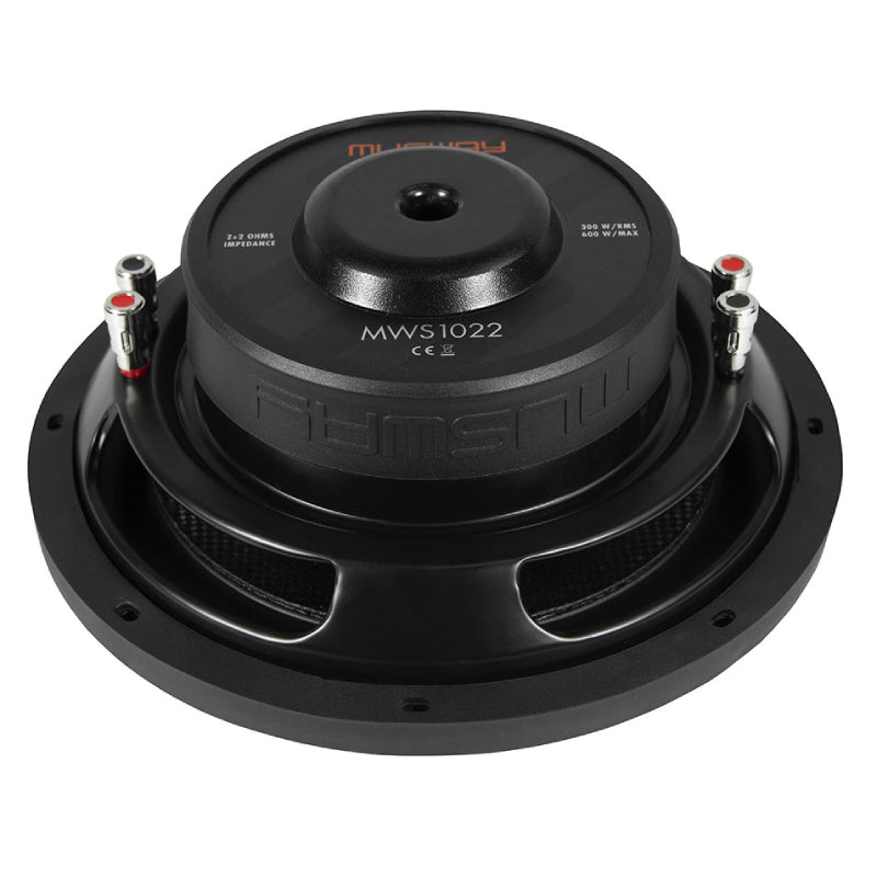 Musway MWS1022 | 10" 300W RMS Subwoofer, Shallow woofer design 2-ohm