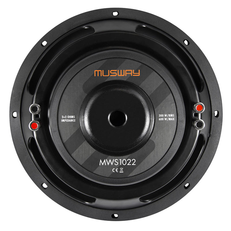 Musway MWS1022 | 10" 300W RMS Subwoofer, Shallow woofer design 2-ohm
