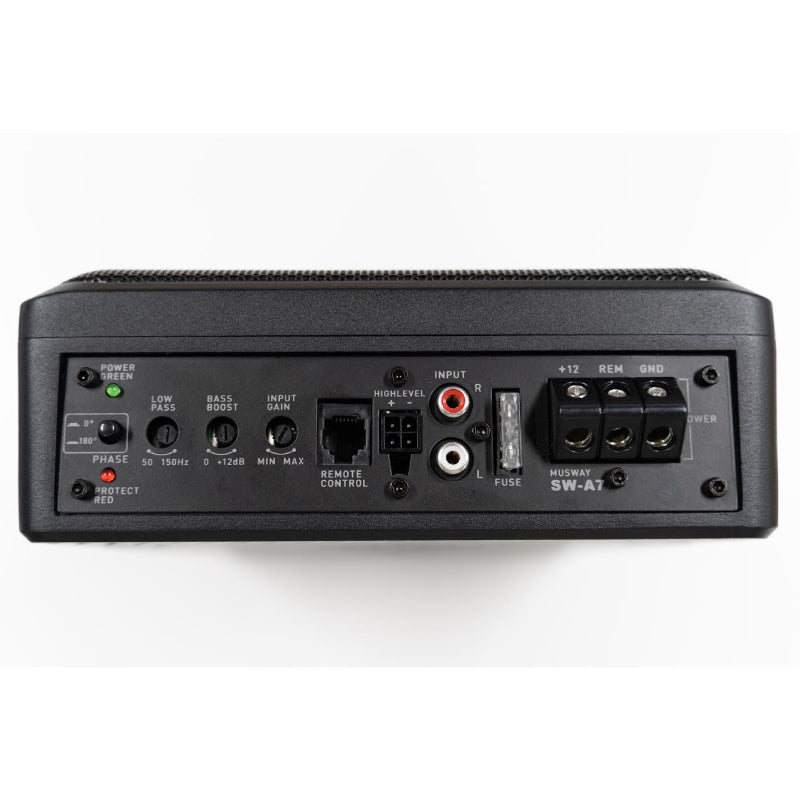 Musway SW-A7 | 6.5" 300 Watts RMS with Built-in Class A/B Amplifier Active Underseat Subwoofer System