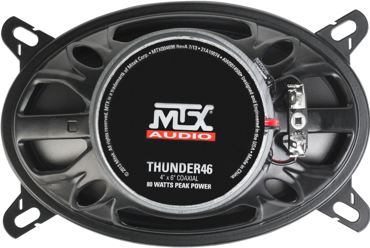 MTX THUNDER46 | 4" x 6" 2-Way 40-Watt RMS 4Ω Coaxial Speaker Pair