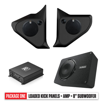 1973 - 1987 Chevy C10 Kick Panels, Amp & 8" Subwoofer PACKAGE 1