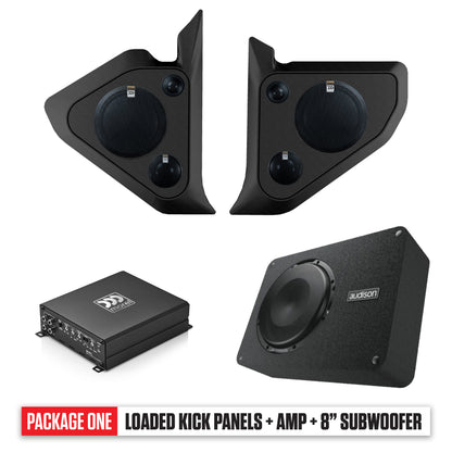 1973 - 1987 Chevy C10 Kick Panels, Amp & 8" Subwoofer PACKAGE 1