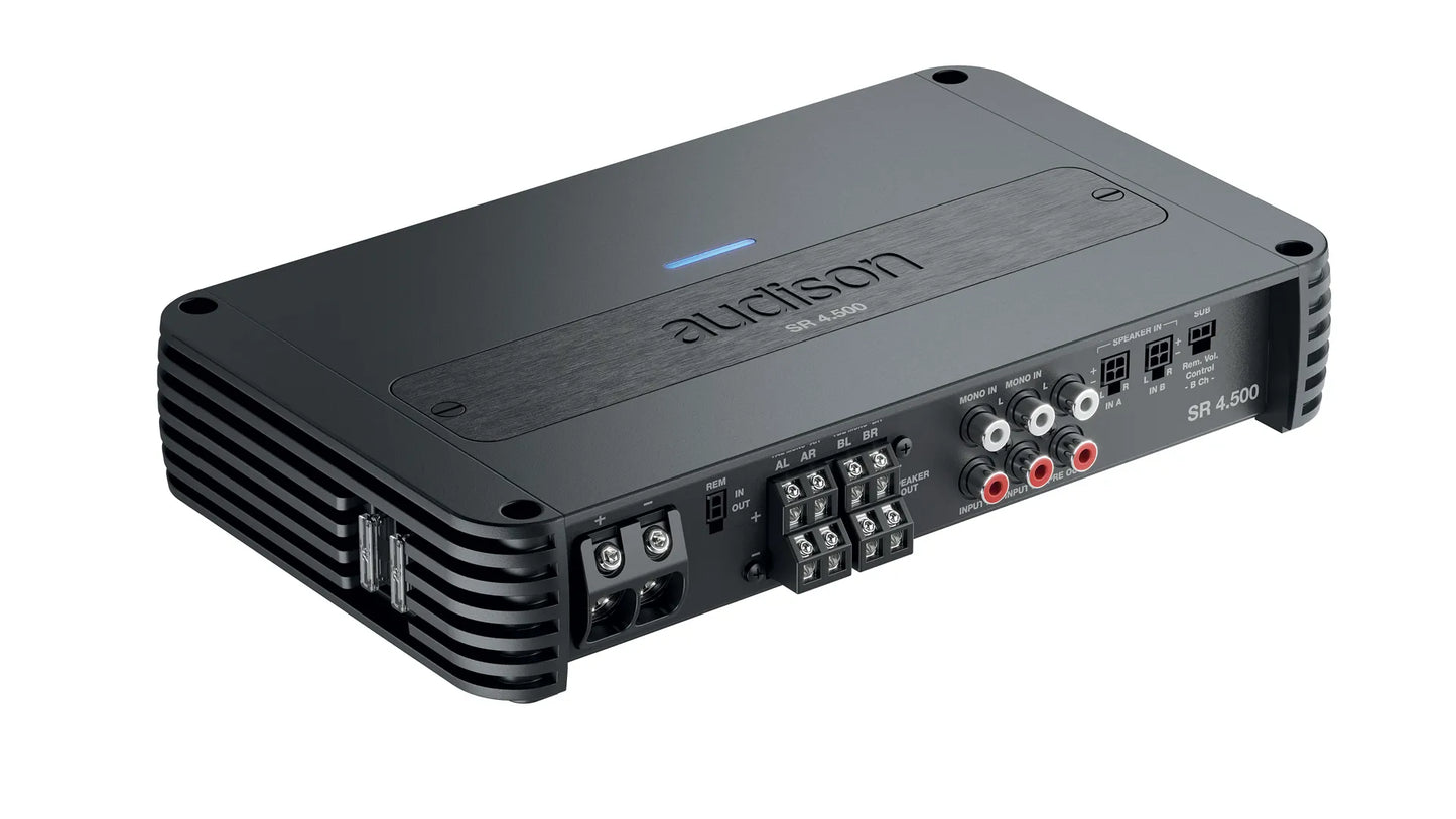 Audison SR 4.500 Amplifier | 880 W total power | 4 x 220 W @ 2ohm | D-class