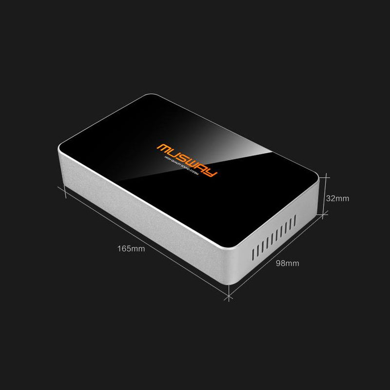 MUSWAY D1S 4-Channel Class-AB Amplifier with 6-Channel Digital Sound Processor 38Wx4 @ 2 Ohms-13.8V