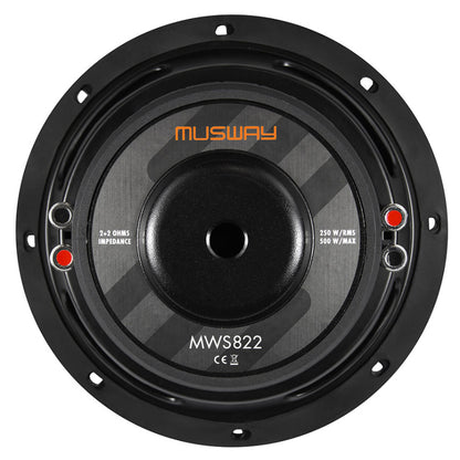 MUSWAY 8" 250W RMS Subwoofer In Flat Design